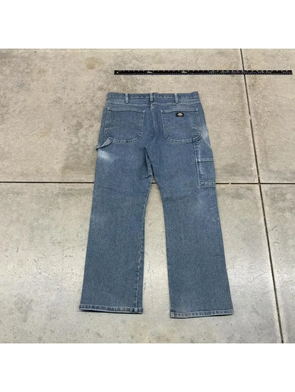 vintage dickies relaxed baggy fit dark blue jeans size 34 x 30